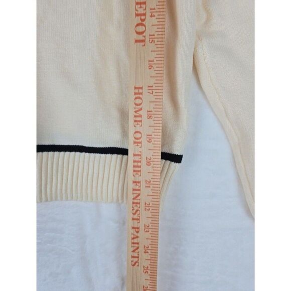 Zaful Women’s Cream Knit Sweater US 4 (Sm) Viscose Blend Contrast Trim Pullover - Picture 6 of 12